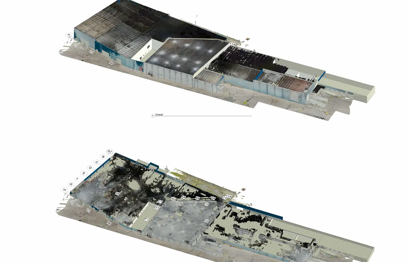 Anonymized FARO point cloud of an industrial facility